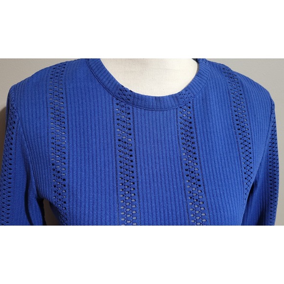 Rag & Bone Royal Blue Pointelle Elsa Dress - Picture 4 of 9